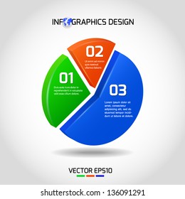Infographics web design. Modern  chart banners. Numbered options. Vector illustration.