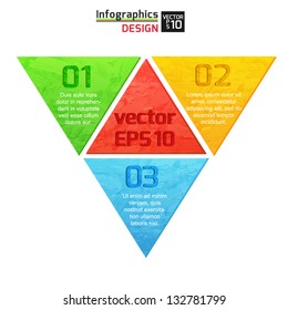 Infographics web design. Modern template. Numbered options.