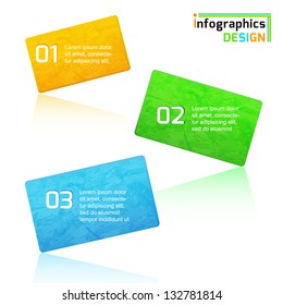 Infographics web design. Modern template. Numbered options.