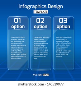  Infographics web design. Numbered options. Vector illustration.