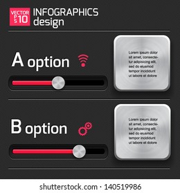Infographics web design. Numbered options. Vector illustration.