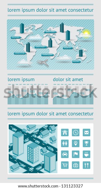  Infographics  and web elements. EPS10\
vector illustration.