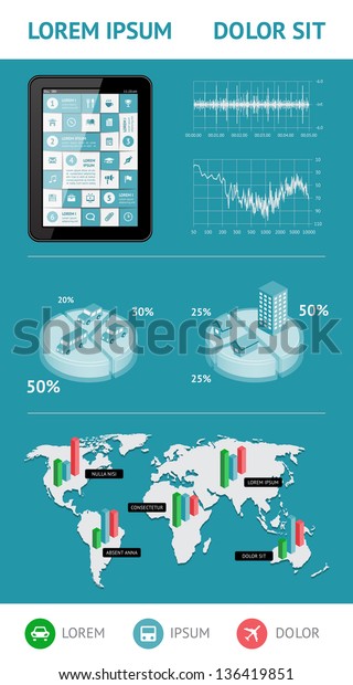Infographics\
and web elements. EPS10 vector\
illustration.
