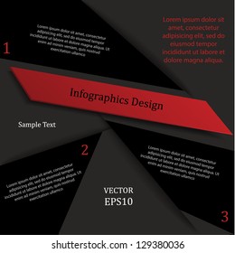 Infographics website design. Modern paper template.