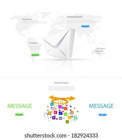 Infographics website template