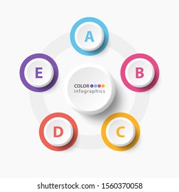 Infographics.A circle template with eight steps or parameters, a process diagram. EPS 10.
