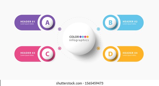 Infographics.A circle template with eight steps or parameters, a process diagram. EPS 10.