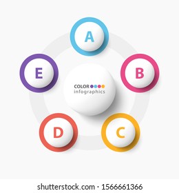 Infographics.A circle template with eight steps or parameters, a process diagram. EPS 10.