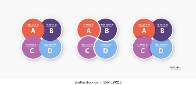 Infographics.Una plantilla de círculo con pasos o parámetros, un diagrama de proceso. EPS 10.