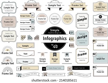 Infographics,Simple Headline Frame Design Set