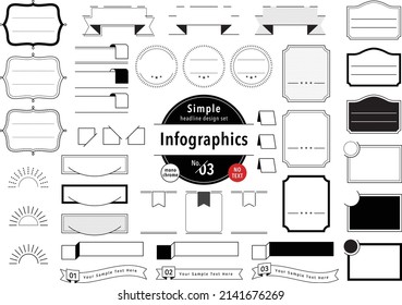 Infographics,Simple Headline Frame Design Set