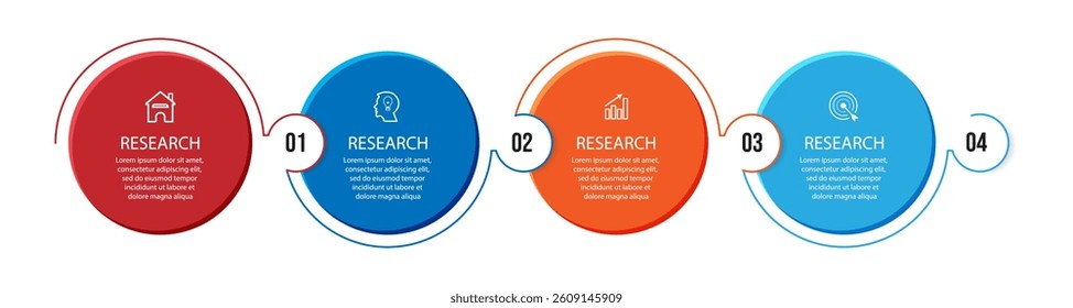 infographih 4 step, simple to presentation