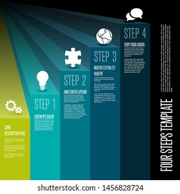 Infogrpahic steps progress diagram template with icons