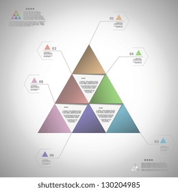 Infogrphic triangle for data presentation vector illustration