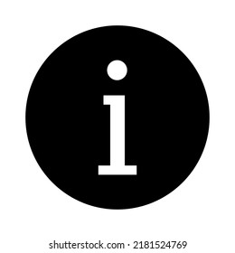 Infomation black vector icon on white background