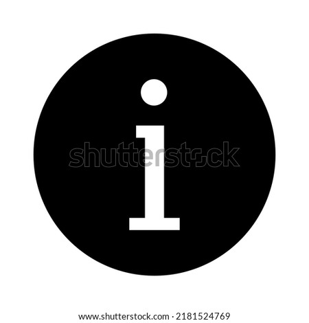 Infomation black vector icon on white background