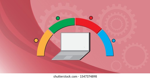 Infomation graphic computer display and free space for text