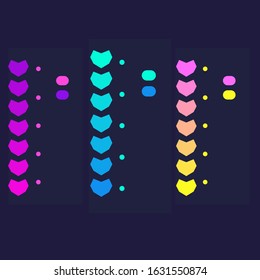 Infopraphics Tools Polygonal Hearts UI Vector Design