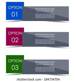 Inforgaphic option banner with metro style/design for diagram, workflow layout, web desing or working presentation