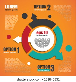 Inforgraphic Background - Circles And Arrows