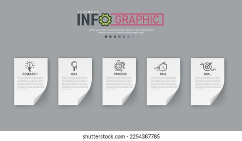 inforgraphic business template colorful graphic elements Timeline design for presentation brochure.