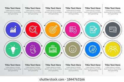 Informieren Sie sich über Design-Vorlage - 12 Schritte. Graph, Pie-Diagramm, Workflow-Layout, Fahrraddiagramm, Broschüre, Bericht, Präsentation, Web-Design. Bearbeitbare Vektorgrafik