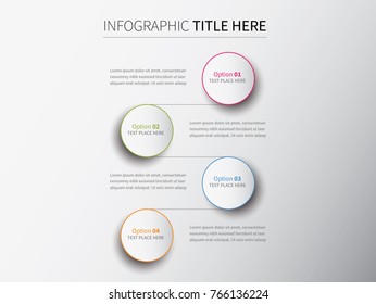 An inforgraphic layout with 3-four content areas in soft gray shades
