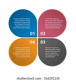 Inforgraphic template. 4 steps, processes, options and concepts of Business. Graph and chart Diagram. Template. Business concepts. Vector. EPS10. Illustration