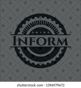 Inform black emblem. Vintage. Vector Illustration. Detailed.