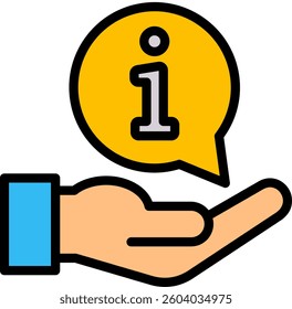 Inform Icon Lineal Color Vector Illustration