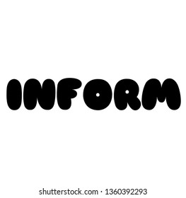 INFORM stamp on white