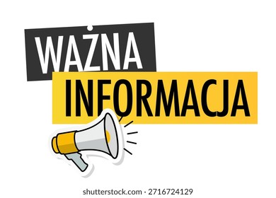 Ważna informacja, Información importante en polaco