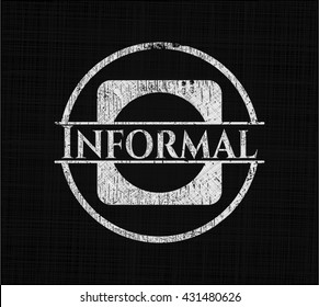 Informal chalkboard emblem written on a blackboard