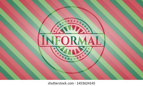 Informal christmas emblem background. Vector Illustration. Detailed.