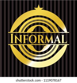Informal gold shiny badge