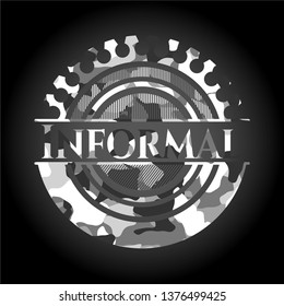 Informal grey camouflaged emblem