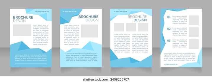 Informal learning opportunities blank brochure layout design. Vertical poster template set with empty copy space for text. Premade corporate reports collection. Editable flyer paper pages