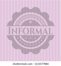  Informal pink emblem. Vintage.