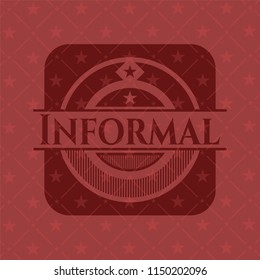 Informal red emblem