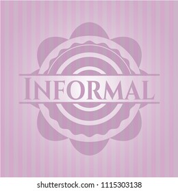 Informal vintage pink emblem