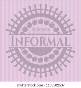 Informal vintage pink emblem