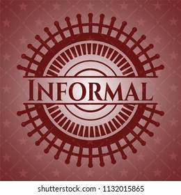 Informal vintage red emblem