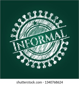 Informal written with chalkboard texture