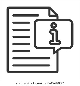 Informatic Outline Icon Vector Illustration