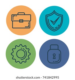 Informatic security set icons