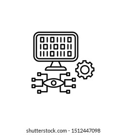 Informatics, Computer Icon. Element Of University Thin Line Icon