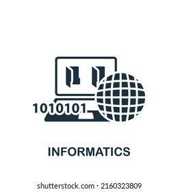 Informatics Icon. Monochrome Simple Science Icon For Templates, Web Design And Infographics