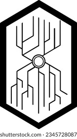 Informatics Technology Icon, True Black Icon
