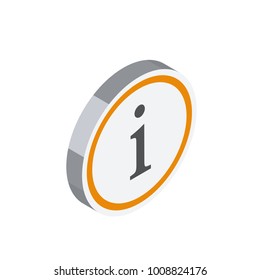 Information 3D isometric icon