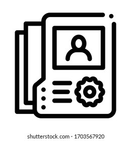 Informationen über die Vektorillustration des Personensymbols. Informationen über das Personenzeichen. einzelne Kontursymbolgrafik